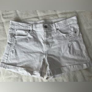 GAP Distressed Boyfriend Denim White Women's Shorts